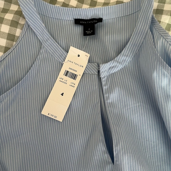 Ann Taylor Striped Cold Shoulder Shirt Dress - Picture 5 of 6